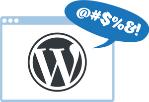 Broken WordPress webpage